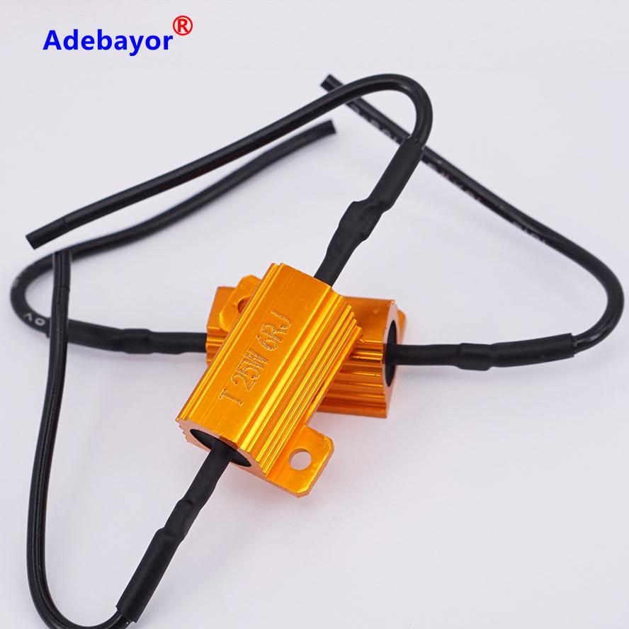 4PCS/set 25W 6ohm Load Resistor 12V Resistance for Car LED Flash Indicator Controller CANBUS Problem FREE SHIPPING Adebayor