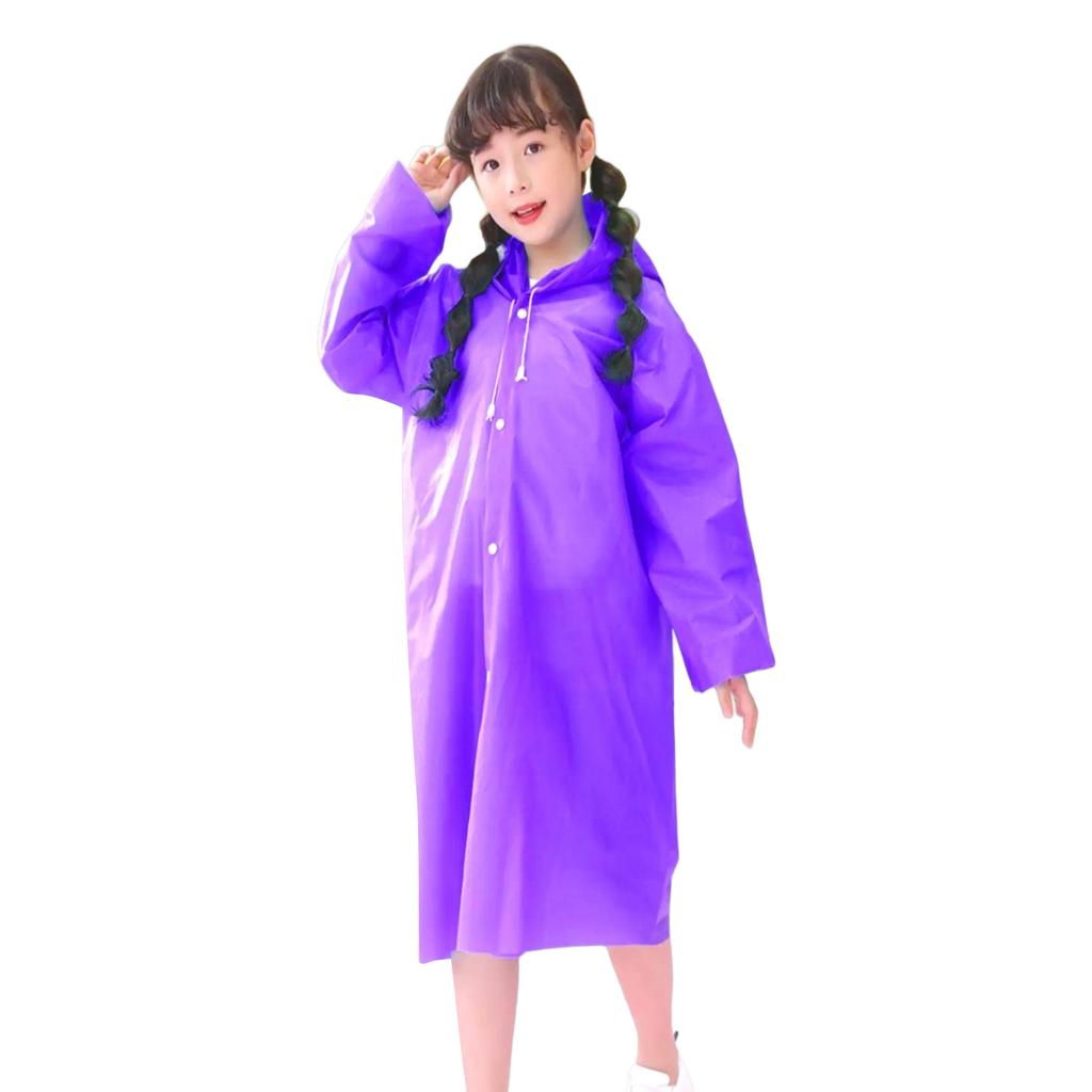 Outdoor Travel Kids EVA Raincoat Thicken Waterproof Children Poncho,0.16mm Thickness