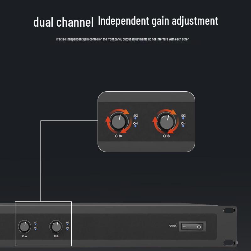 HUAIN Professional Digital Conference Amplifier 2x100W (CN version)