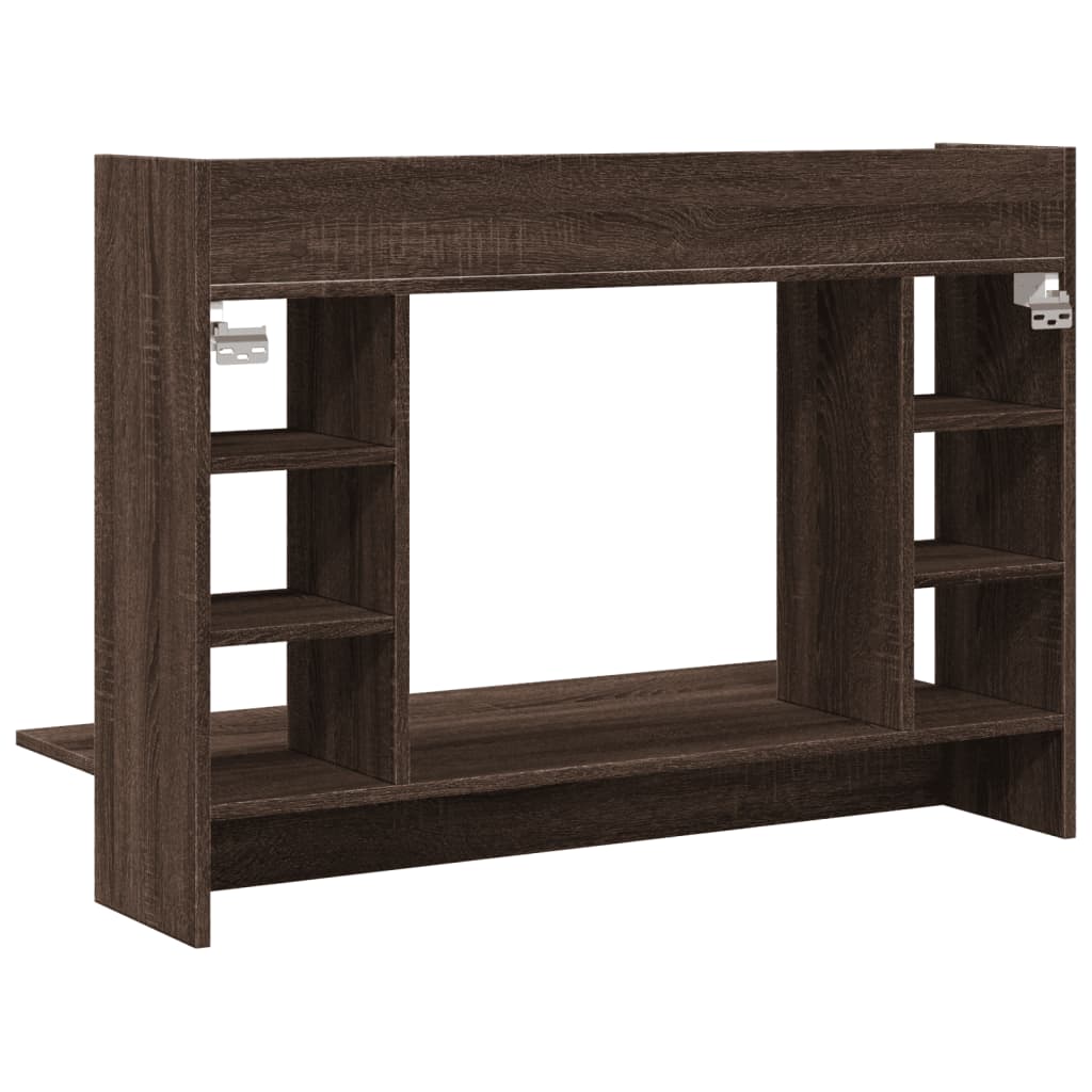 Vidaxl Wall-Mounted Desk, Brown Oak, 105X48X75 Cm