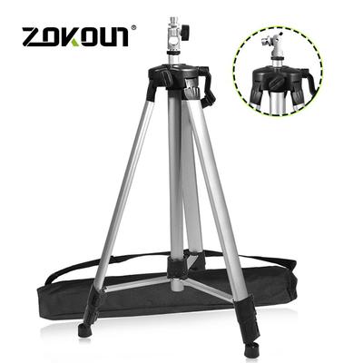 Trípode para nivel láser ajustable de 1,5 M, soporte adaptador giratorio roscado de 5/8 ", soporte de aluminio grueso con función de autonivelación inclinada