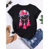 Camiseta feminina engraçada fé esperança amor harajuku camiseta verão casual manga curta tops novo amor coração mulher camisetas preto tops