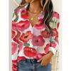 Women 2026 Long Sleeve Shirt Fashion Abstract Dot Printing Blouse Elegant Graphic Casual Daily