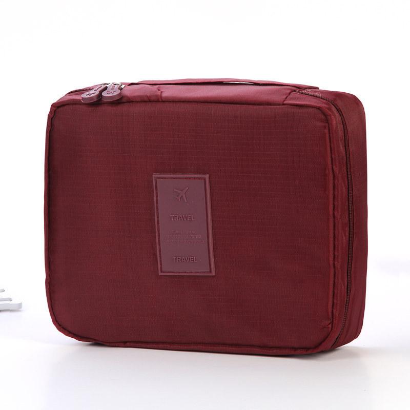 Travel Cosmetic Bag Tear-resistant Multi-Compartment Makeup Organizer Portable Handheld Pouch for Business Trips