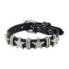 Pack of 4 Elastic Leather Armbands Punk Rock Style Adjustable Wristband for Various Wrist Sizes Nightclubs Cosplay