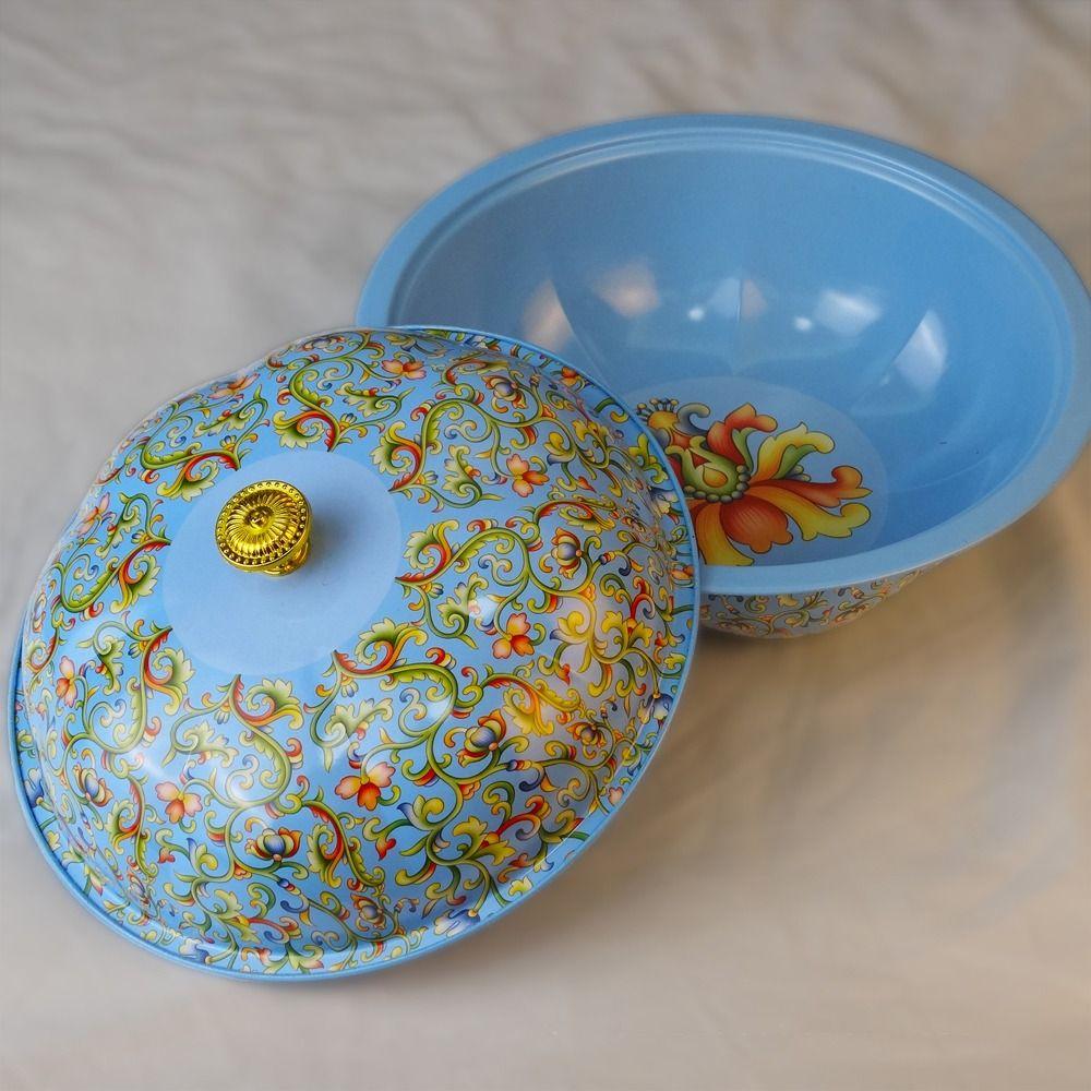 Blumentopf mit großem Fassungsvermögen mit Deckel 30cm Speisetablett Schüssel Becken Für Buffet und Raya-Feiern