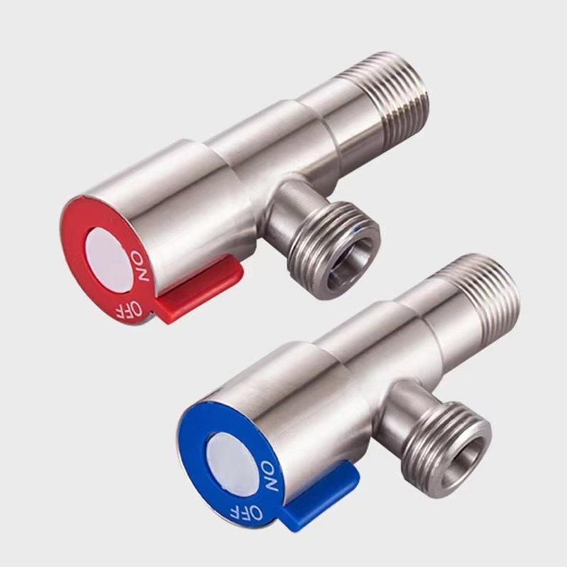 Eckventil Toilettenwasserstoppventil Warmwasserbereiter-Ventil 201 Edelstahl Kaltzulaufventil für Badezimmer Küchen Toilette