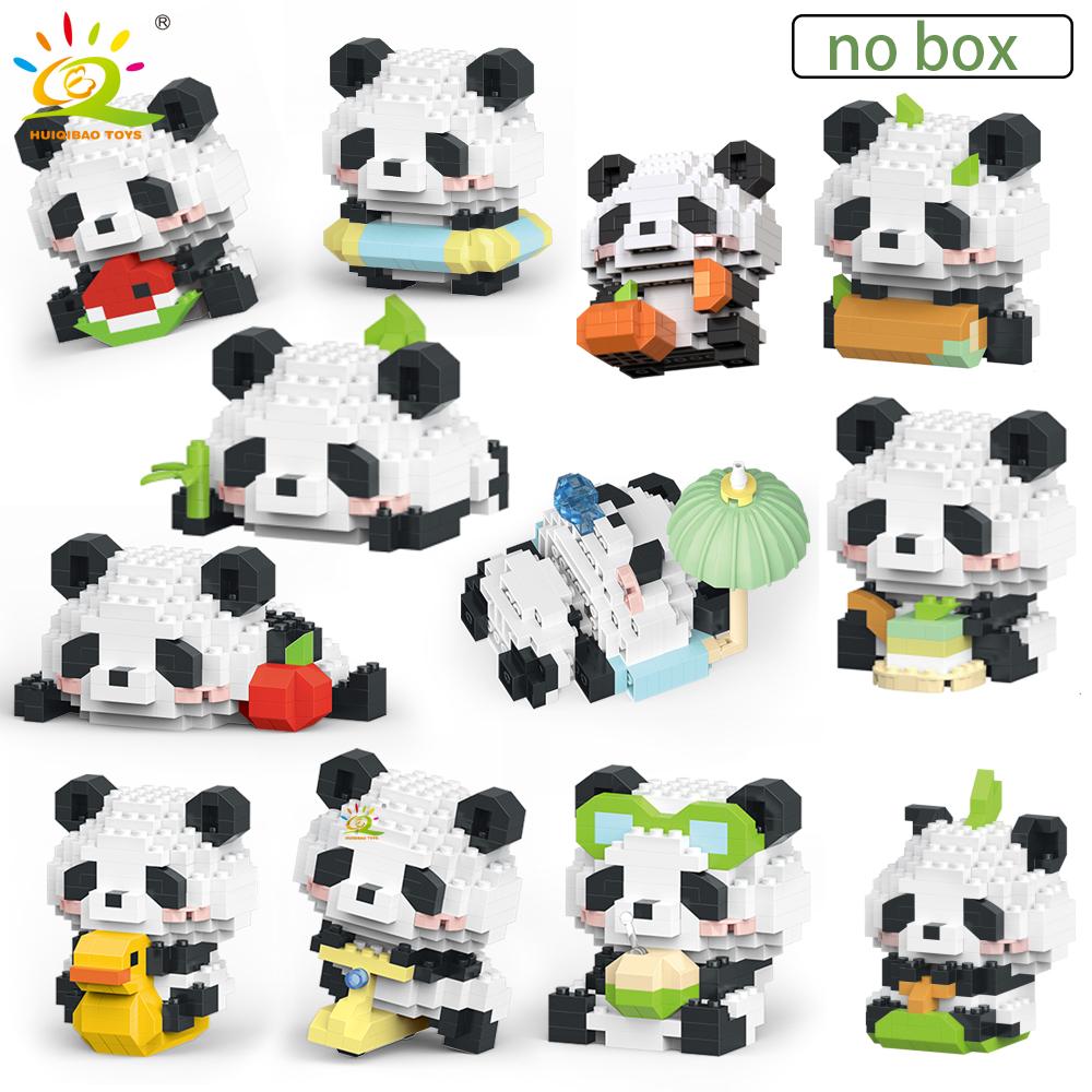 Mini Niedlicher Panda Mikrobausteine 3D Diamantmodell Tiersteine DIY Stadtbausteine für Kinder Kindergeschenk