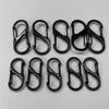 Black 8-Shaped S-Double Metal Keychain Zinc Alloy Carabiner