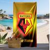 Watford FC Personalized Printed Beach Towel Soccer Logo Support Custom Name Text Absorbent Towel For Sport Travel Special Gift