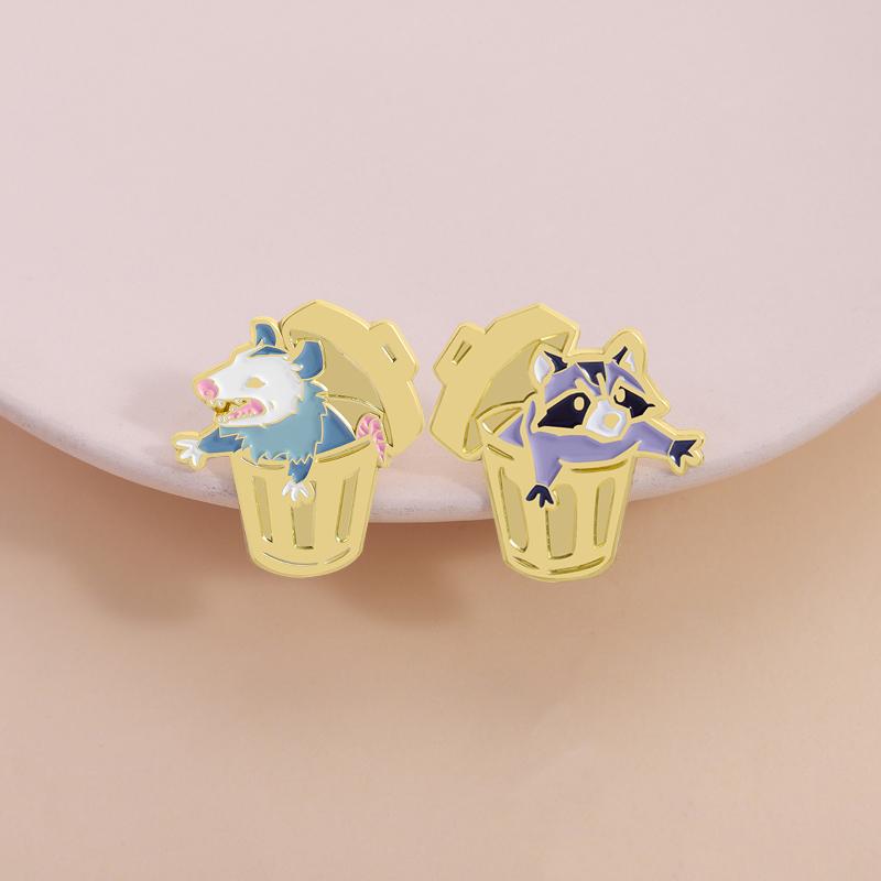 Cartoon Animal Drink Enamel Pins Witch Black Cat Elf Happiness Potion Christmas Gingerbread Coffee Drink Brooches Jewelry Gifts