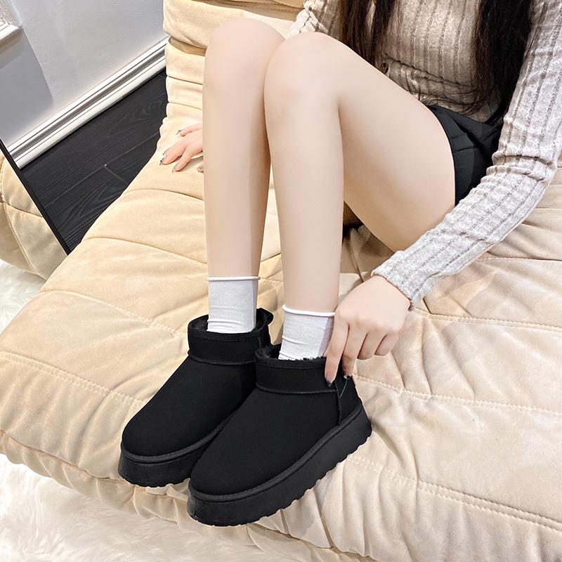 Thick-soled Snow Boots for Women's Winter Velvet and Thicker New Non-slip, Waterproof and Sub-zero Warm Cotton Shoes for Outer Wear