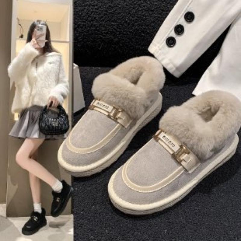 

Короткие плюшевые зимние ботинки женские модели осень-зима с толстой подошвой, утолщенные, теплые, нескользящие, с подставкой для ног, меховые, хлопковые туфли 35 светло-коричневого