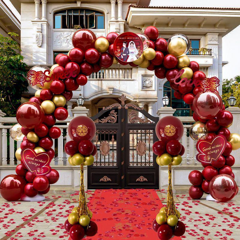Wedding Balloon Arch Set - Rustic Gate Décor for Hotel Banquets and Engagements