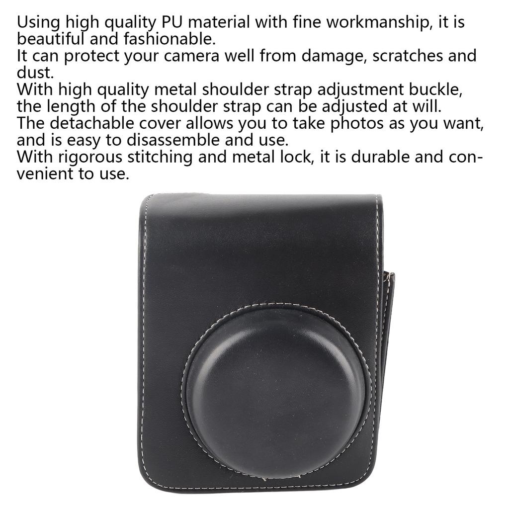 PU Leather Camera Case Bag with Shoulder Strap for 40 Camera
