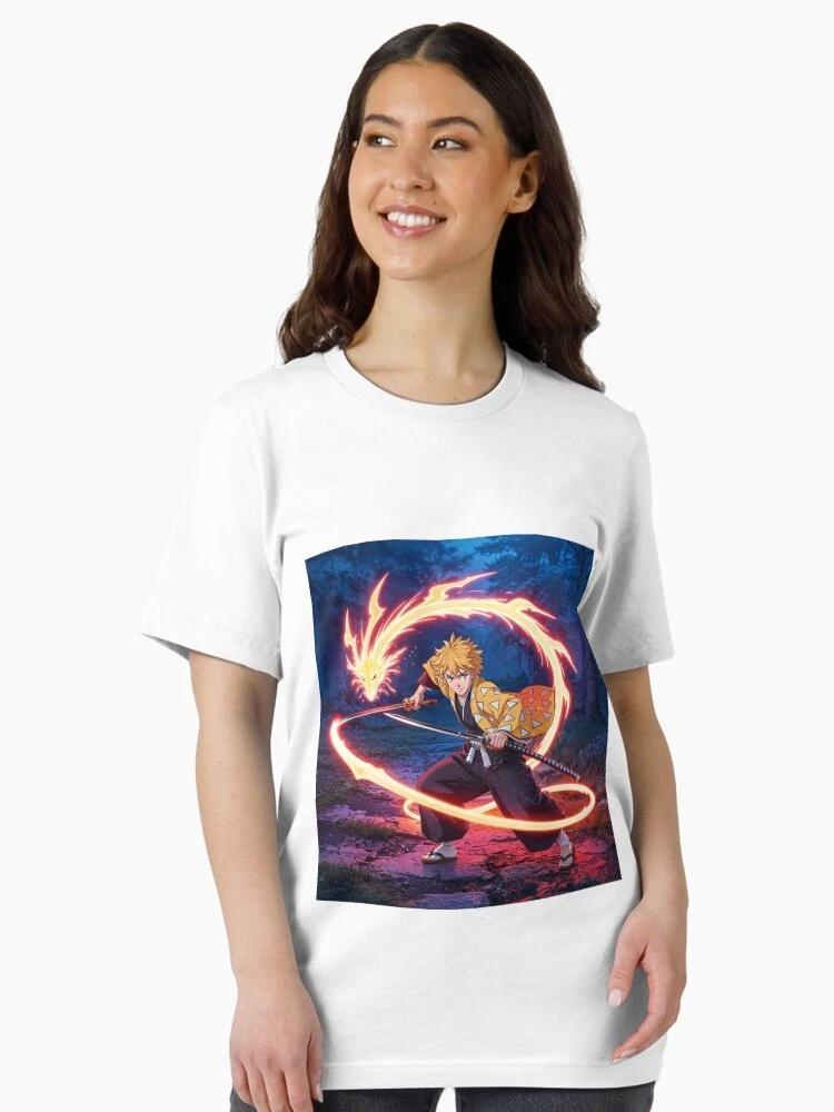 Zenitsu Agatsuma Cute Demon Slayer Hot T Shirt S