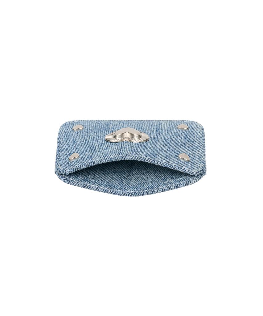 Lemasque Pie Heart Slim Card Wallet Denim