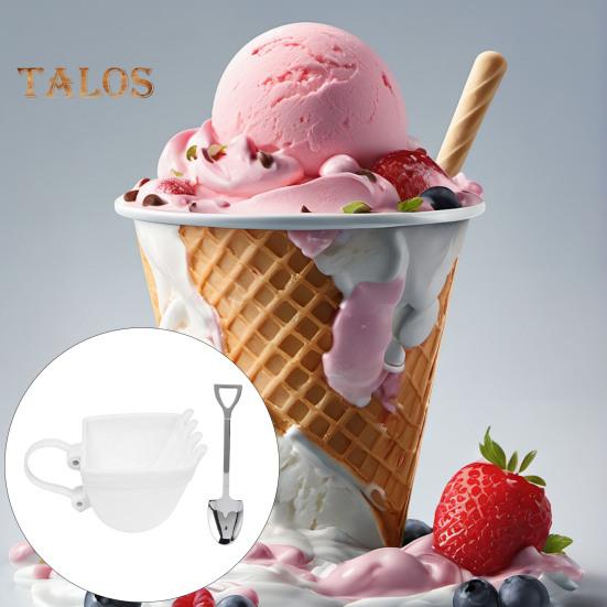 330ML Excavator Bucket Cup Ice Cream Cup with Stainless Steel Shovel Spoon Coffee Mug Tea Cup Milk Juice Container for Kitchen Use