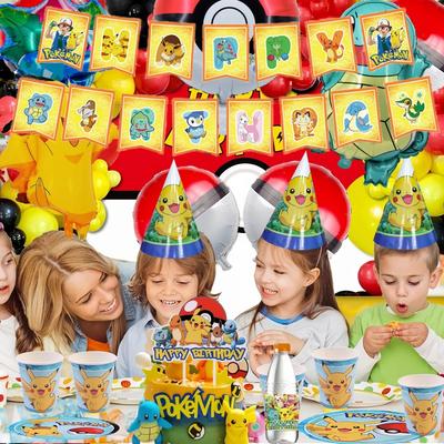 Pokemon Su Gimtadieniu Baneris Vakarėlio Dekoracija Pikaču Vėliavos Baneris Kūdikių Sutiktuvių Vaikų Berniukų Dovanėlės Dovanos Vakarėlio Dekoro Reikmenys