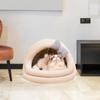 Cat Bed for Winter, Enclosed Nest with Play Ball And Butterfly, Non-Slip Design