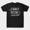 Men Black Print T-shirt Fairly Decent Cheerleader No-Cut Transfer Paper Print Cotton Tshirt