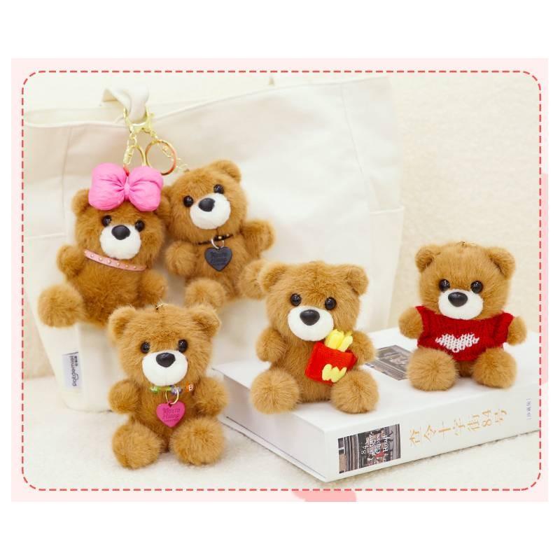 Plush Bear Cute Pendant Keychain Accessory Stuffed Doll Decoration Kids Gift