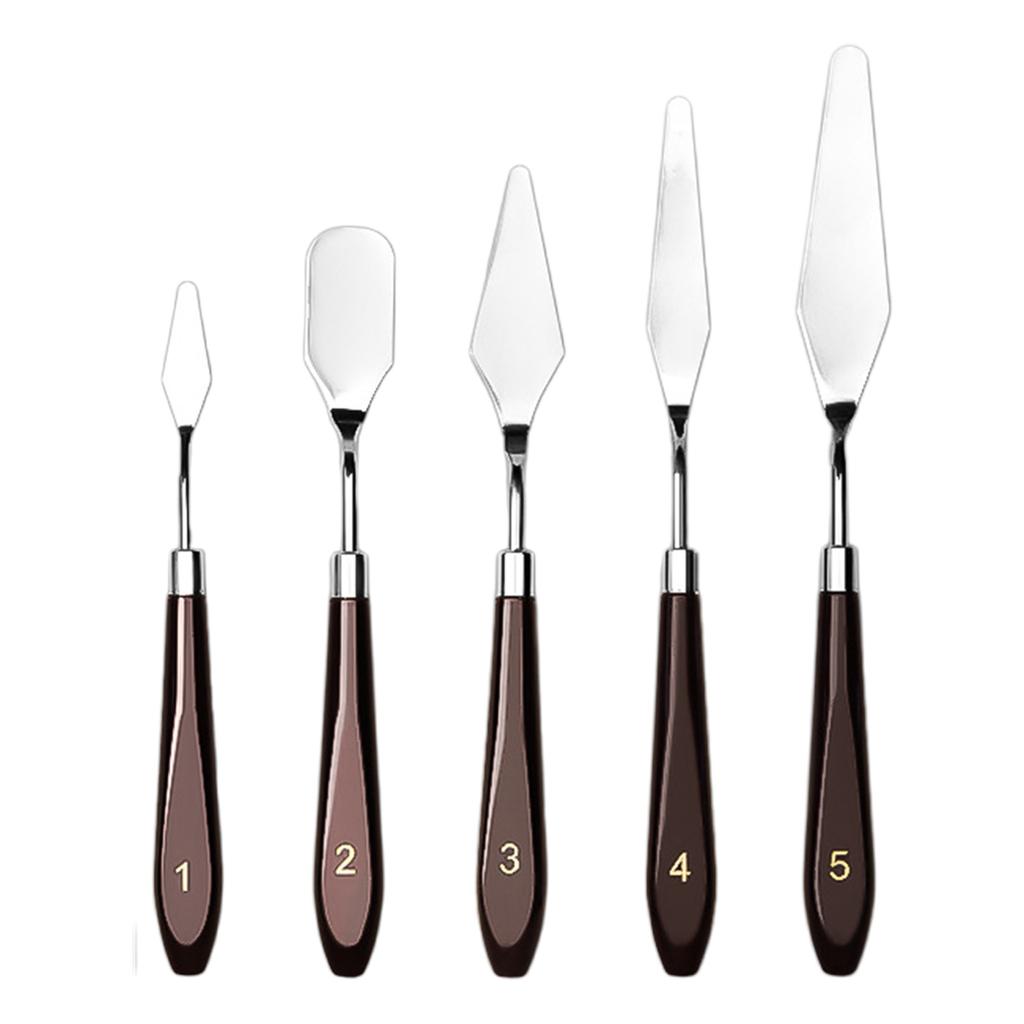 Professional Cake Decorating Spatulas Stainless Steel Spatulas Wooden Handle Baking Tool for Chocolate Fondant Art