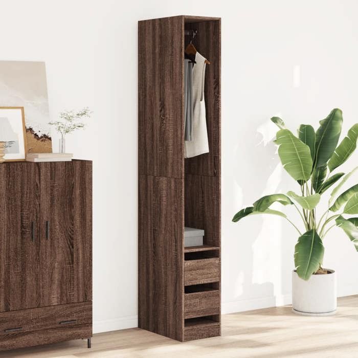 VidaXL Garde-robe chêne marron 30x50x200 cm bois d'ingénierie 3307744