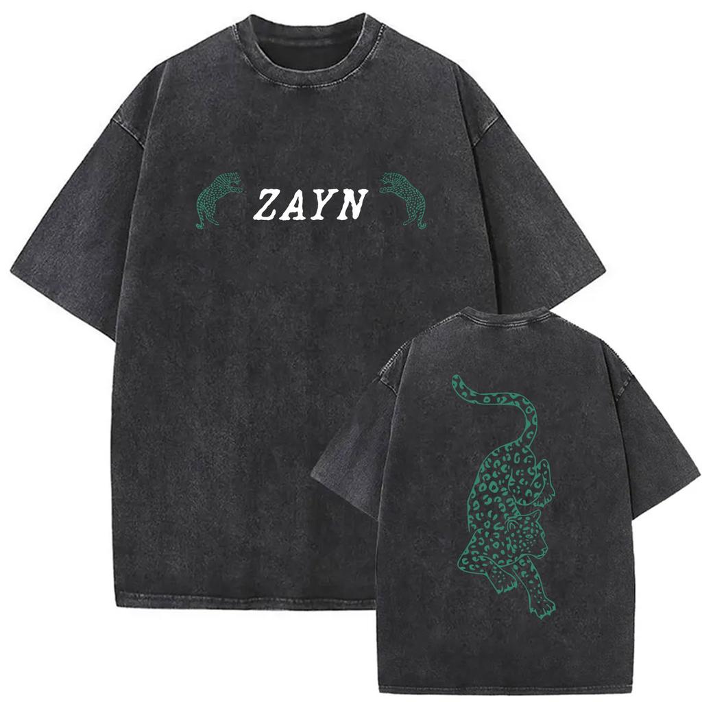 Zayn Malik The KONNAKOL Tour 2026 Vintage Washed T Shirt Men Women Summer High Quality ONeck Tshirts Fashion Oversized Tshirt
