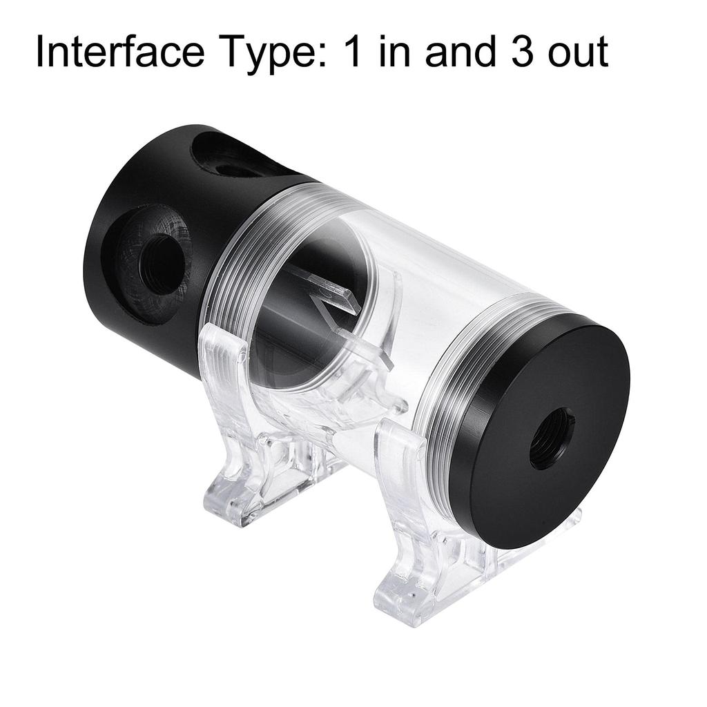 Uxcell Water Cooling Tank with Acrylic and POM, 1 Input 3 Output, 50 Mm X 110 Mm, for Computer CPU Cooling