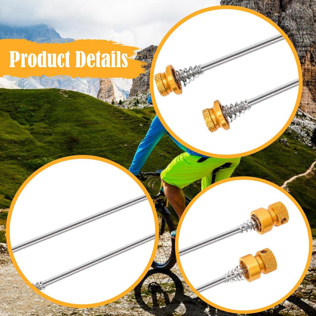 Bike Quick Release Skewer Axle Set Cycling Accessories Wheel Hub Clip Bolt Lever Replacement for