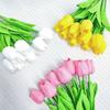 Simulated Tulip Home Decoration PU Feel, Simulated Flowers, Fake Flowers, Flower Arrangement for Landscaping
