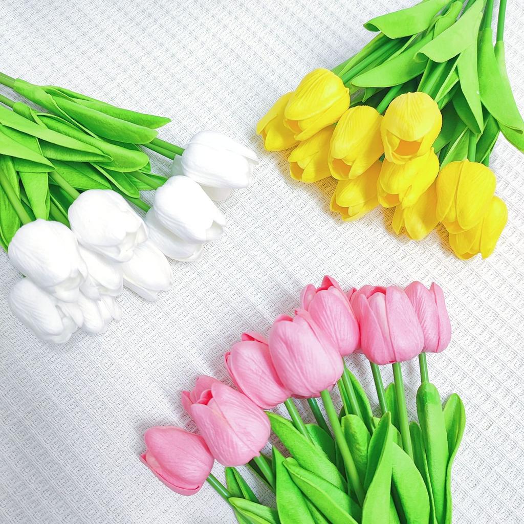 Simulated Tulip Home Decoration PU Feel, Simulated Flowers, Fake Flowers, Flower Arrangement for Landscaping
