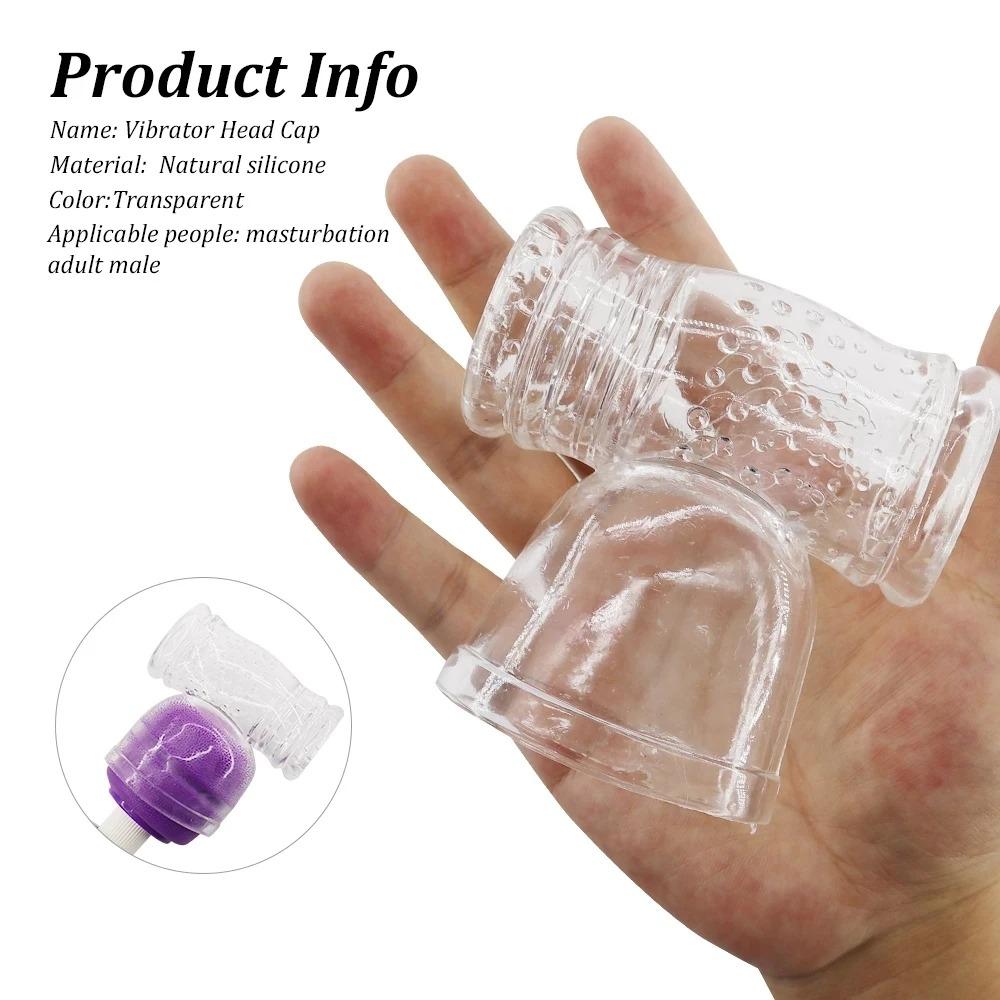 Hot Sale AV Stick Vibrator Wand Attachments Headgear Head Cover Cap G-Spot Stimulator Sex Toys for Men Penis Dick Cock Massager