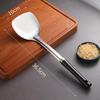 Japanese Kitchenware Set: Stainless Steel Spatula, Soup Ladle, Slotted Spoon, Charcoal Gray, Anti-scalding Cooking Utensils.