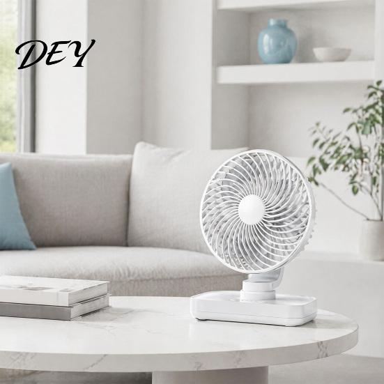 Portable Cooling Fan Desk Fan, Small Air Circulating 3 Speed Quiet Personal Electric for Office Adjustable Tilt Head Table Dorm Kitchen
