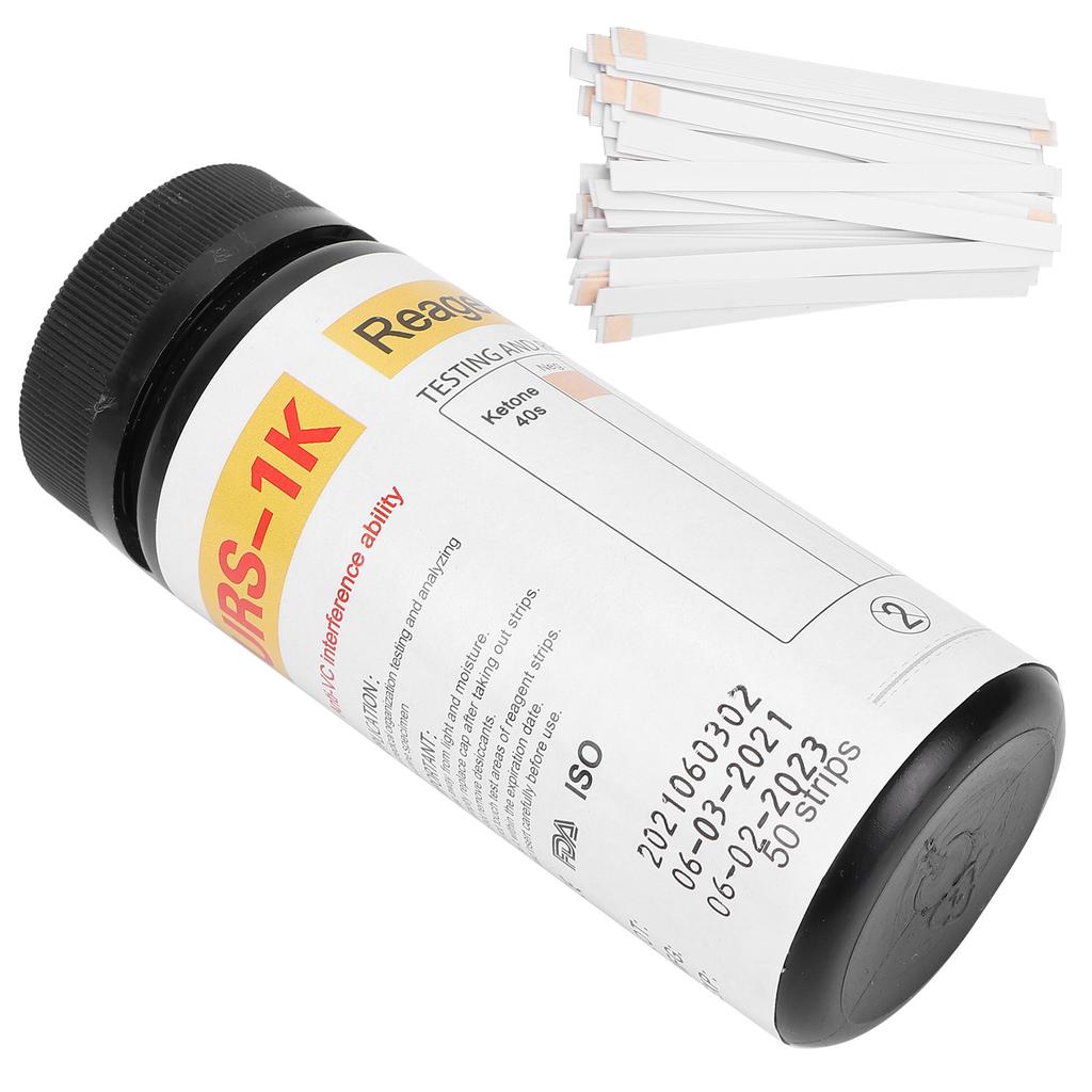 50pcs Ketone Urine Test Strips Accurate Ketones Level Measure Home Urinalysis Test Strip