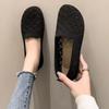 Summer Hollow Mesh Women's Shoes Soft Sole Lightweight Breathable Fabric Slip On Casual Flat Shoes for Daily Wear