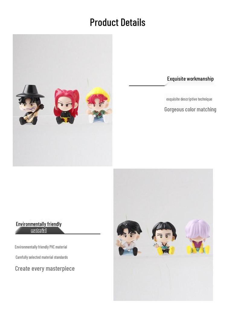 KPOP Demon Hunter Girl Group Figure Pendant Keychain - Trendy Children's Toy Gift Blind Box