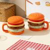 Bright Fun Colors Hamburger Mug Cartoon Breakfast Cup Creative Coffee Cup  Birthday Gift