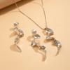 Spiral Liquid Metal Necklace, Cold Wind Geometric Twist Design Necklace