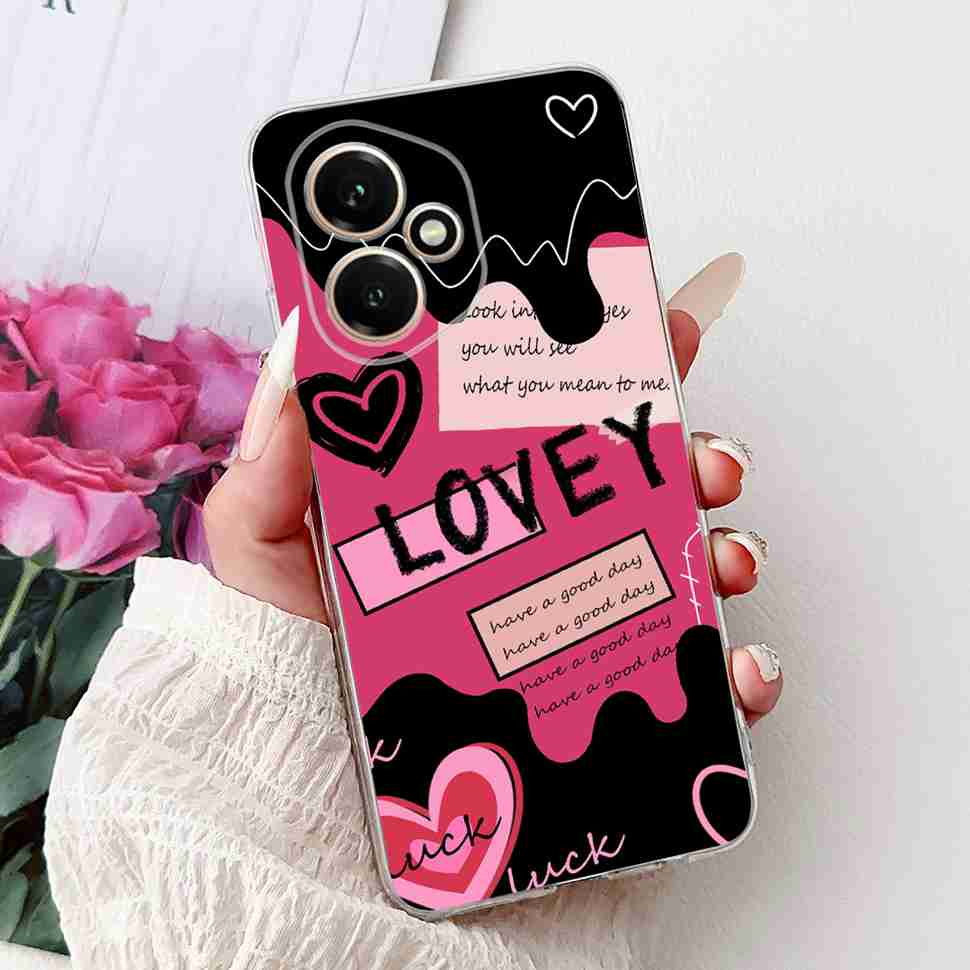 For Honor 400 5G 6.55" Case DNY-NX9 Cartoon Cat Girl Love Soft Silicone TPU Cover For Huawei Honor 400 Global Phone Cases Bumper