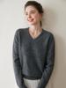 Women's Cashmere V-Neck Slimming Knit Sweater - Warm Autumn/Winter Fashion