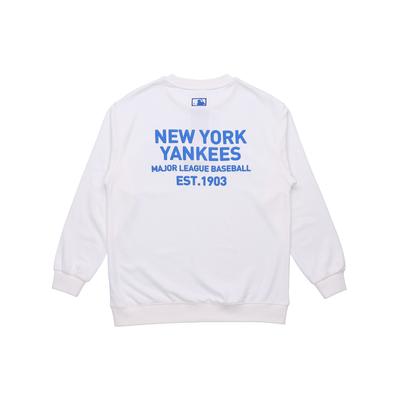 MLB Bol Kesim Baskılı Logolu Spor Günlük Uzun Kollu Kapüşonlu Üst Unisex kapüşonlular Beyaz 31MT21011-50I