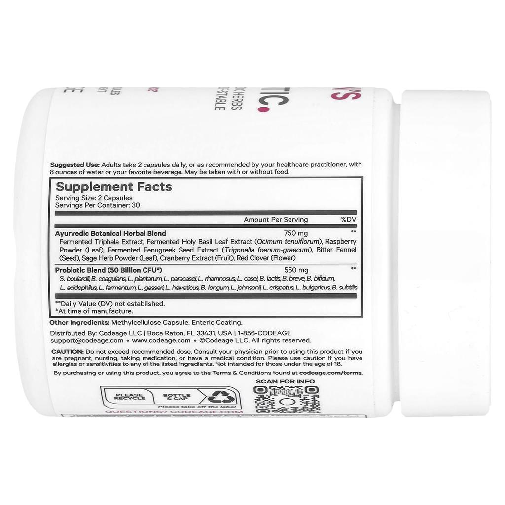 Sbo Probiotic for Women, 60 Veggie Capsules