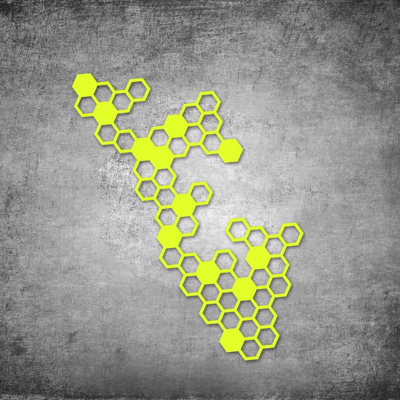 Honeycomb Gear Motorcycle Stickers for Moto Fairing Fuel Tank Waterproof Racing Helmet Vinyl Decals Motorcycle Accessories