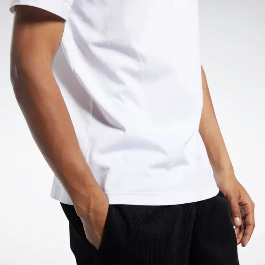 Reebok CL F Vector Tee Letter Logo Print Breathable Crew Neck Short Sleeve T-Shirt Unisex Tops White FK2655