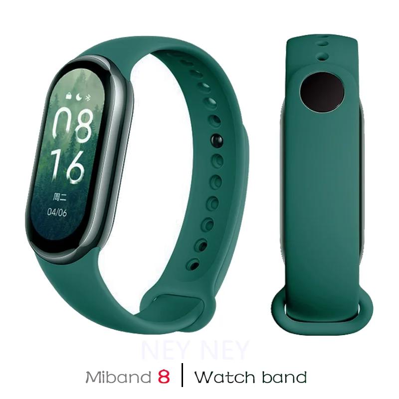 Sportarmband für Xiaomi Mi Band 8-9 NFC Armband Ersatz miband8 Silikonarmband Smartband 8 wasserdicht Uhrenarmbänder Zubehör