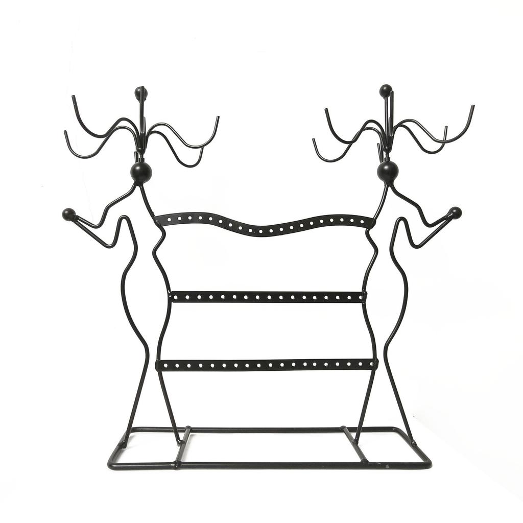 Vintage Iron Rotating Jewelry Rack: Necklace Bracelet Earring Hanging Organizer 360° Swivel Display Stand for Jewelry & Accessories