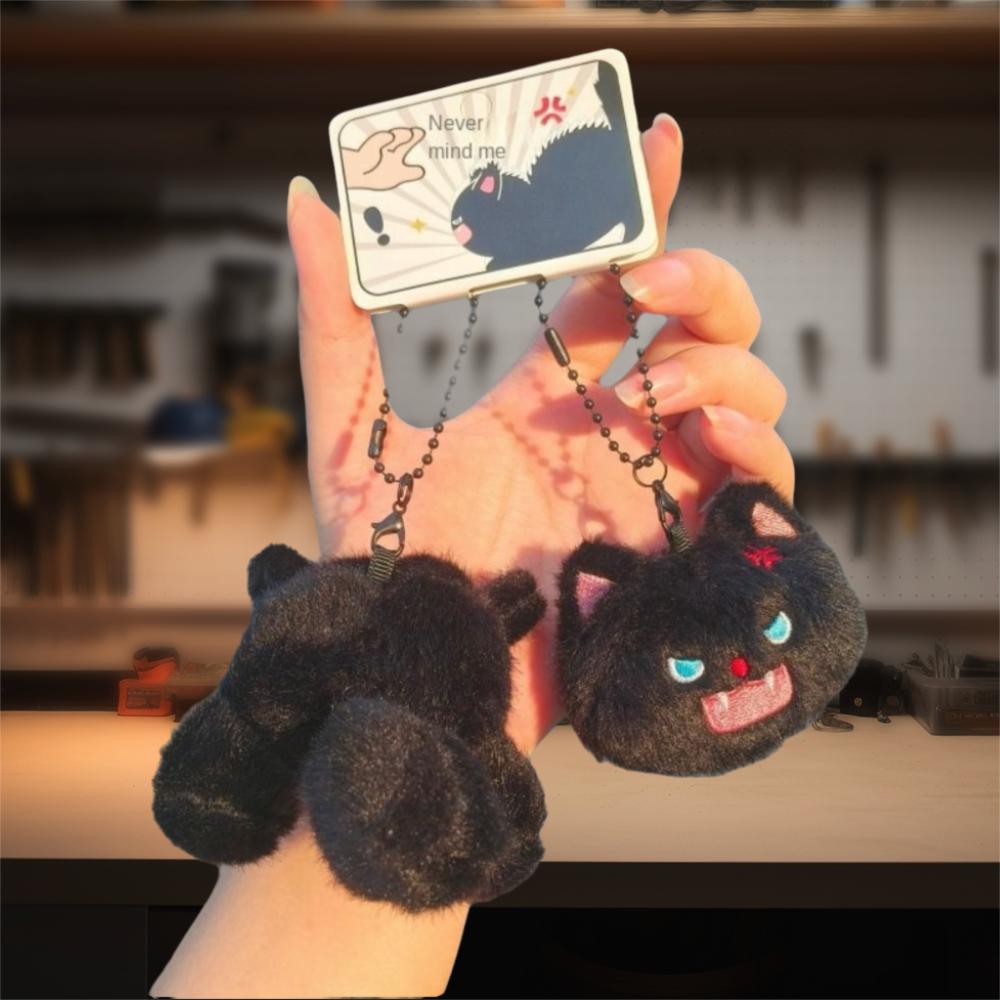Lovely Cat Plush Keychain Soft Plush Plush Bag Pendant Pet Doll Cat Plush Doll  Bag Decoration